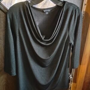 George Black Draped Top